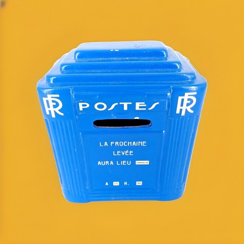 Tirelire bleue poste - tirelire,