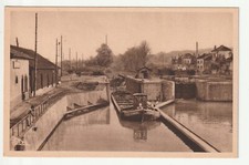 JARVILLE - Meurthe & Moselle - postcard 54 - the Canal Ecluses Barge Port