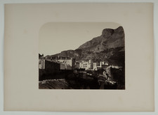 Monaco, view of the prince's palace and the dog's head albumen print 24x