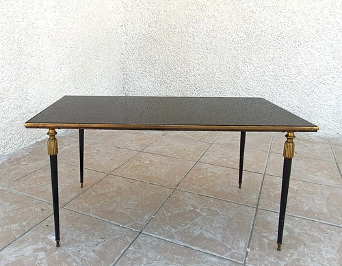 Table basse métal - et, verre