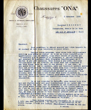 HASPARREN (64) CHAUSSURES ONA "René & Georges TROLLIET" Lettre en 1928