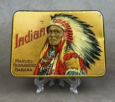 Ancienne boite cigarettes - INDIAN MANUEL FERNANDEZ -Cigarettes Tin (#CIG3)