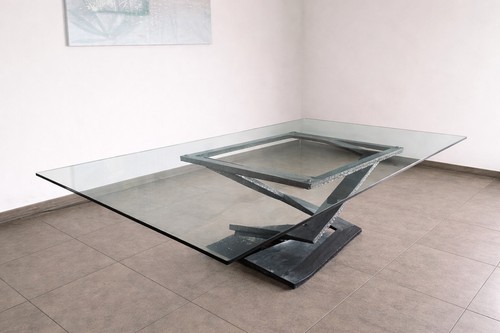 Table manger verre roche - manger,