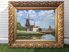 Grand tableau ancien huile sur
