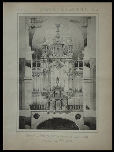 Projet orgue planche 1888 - projet,