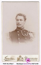 CDV GÜNTHER à BRUXELLES : SOLDAT MILITAIRE BELGE EN POSE VERS 1890 -U69