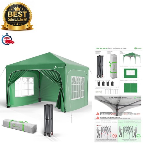 Vounot tonnelle jardin 3x3m - jardin,