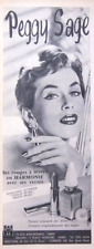 1954 PEGGY SAGE LIPSTICK IN HARMONY WITH VARNISH PRESS AD