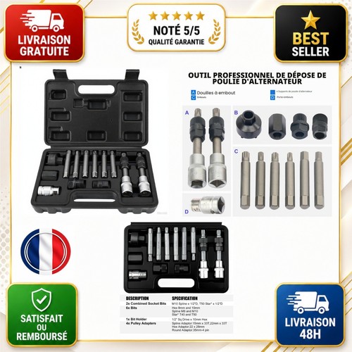 Coffret douille poulie - coffret,