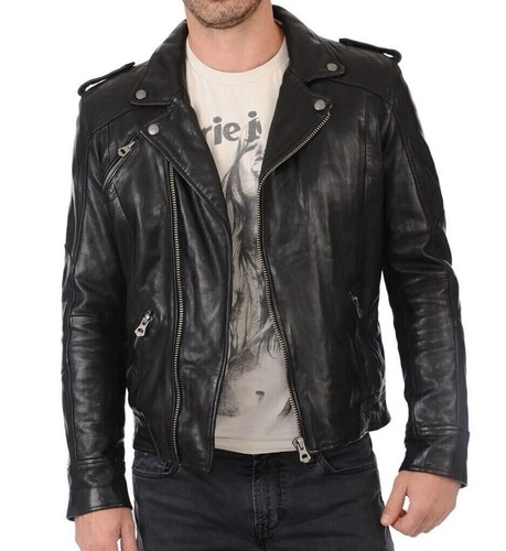 Veste cuir véritable - véritable, pour