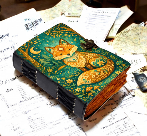 Journal cuir renard - journal, en