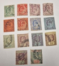 14 timbres Établissements des détroits "Straits Settlements", Le Roi Édouard VII