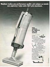 1970 ADVERTISEMENT MOULINEX Vacuum Broom