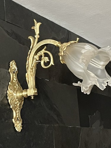 Applique murale bronze doré