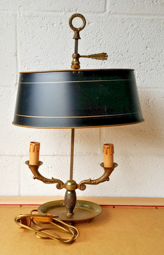 Lampe bouillote bronze avec - lampe,
