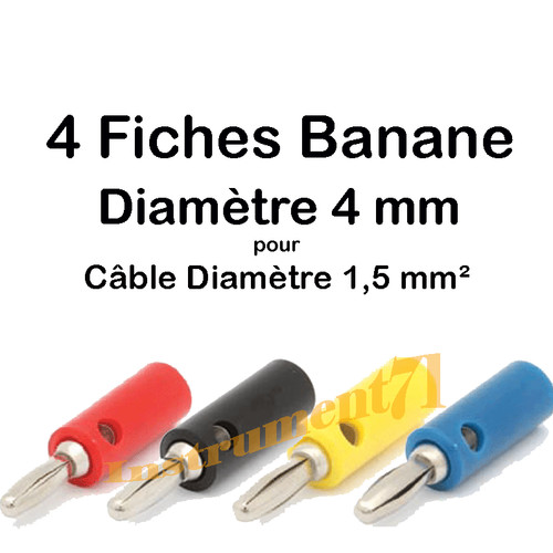 Fiches banane diamétre mm - fiches,