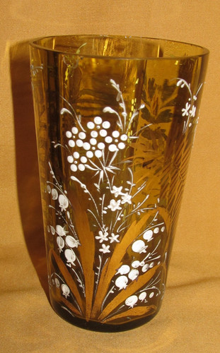 Ancien verre orangeade - , cristal