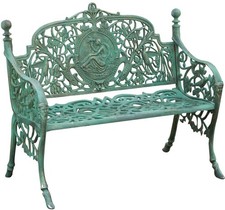 Banc De Jardin En Fonte Vert