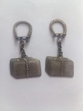 2 keychain suitcases bags leather goods LE DUC and PAVILLON keychain vintage 60'