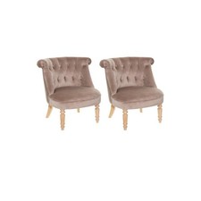 Lot fauteuils en velours - 2,