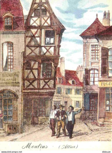 Carte postale moulins - postale,