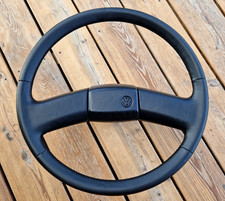 NEW LEATHER Steering Wheel for VW T4 T3 T25 Transporter Westfalia Ø 45 CM OEM