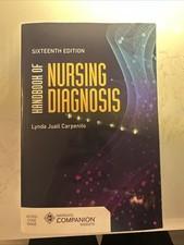Handbook of Nursing Diagnosis 16th edition by L.J.  Carpenito (Plus access code)