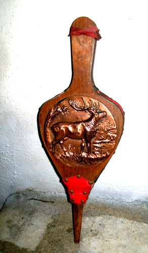 Ancien soufflet cheminée - ancien, de