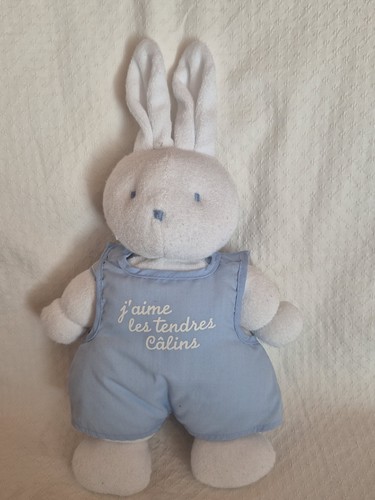Doudou peluche lapin blanc - peluche,