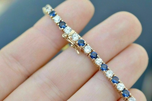 Bracelet tennis saphir - bracelet,