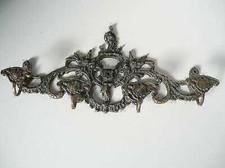 4-seater brass coat rack Baroque style wall
