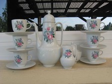MOKA SERVICE porcelain HUTCHENREUTHER decor bouquet