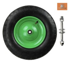 Roue de rechange de brouette avec essieu 400/-8 / 4PR Roue gonflable