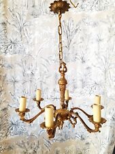 LUSTRE EN BRONZE 6 FEUX BELLE