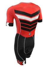 DeSoto Forza Triathlon FlySuit Men Large, 2024/25 - Red/Black, used 2x for race