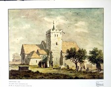 Antique Print Orpington 1768 By John Inigo Richards Church Worshippers 1926