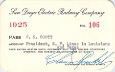 SAN DIEGO ELECTRIC 1925 LOW #