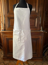 Antique large craft apron, pure cotton kitchen 2 pockets ref No. 18