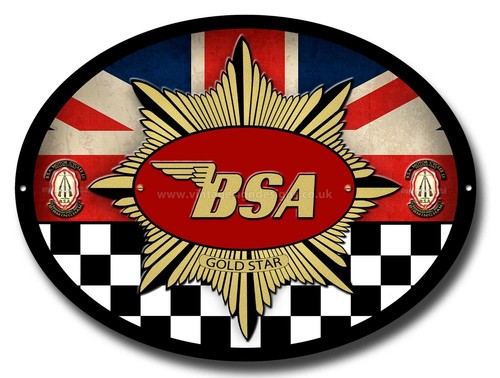 Bsa doré star ovale - bsa, métal