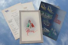 COMPAGNIE MARITIME BELGE DU CONGO SS THYSVILLE 5X MENUS OCEAN LINER EPHEMERA