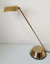 Lampe fase designer metal laiton orientable halogene flexible dorée Italie
