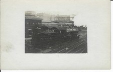 New York Central Locomotive #2943, Grand Central Station Railyard, Postcard RPPC