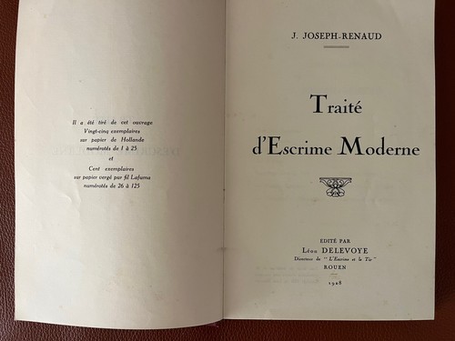 Escrime renaud traité - -,