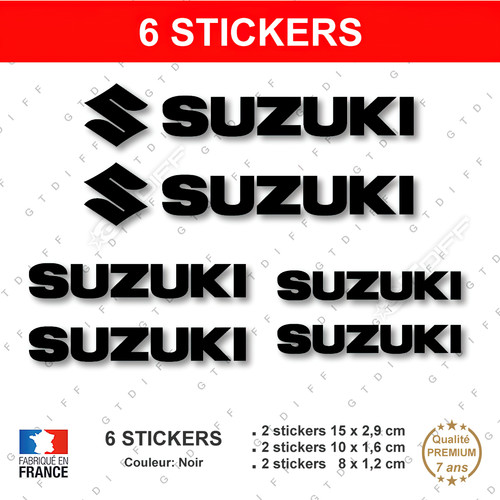 Stickers suzuki noir - noir, 6