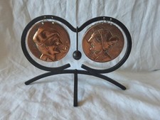 GONG DE TABLE DOUBLE EN CUIVRE