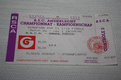 Ticket rsc anderlecht v - )),