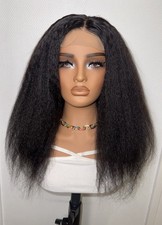 Perruque brésilienne de cheveux humain 18 pouces closure 4x4, Densité 200% Yaki