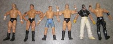 6 FIGURINES CATCH WWE RAW SMACKDOWM TRIPLE H EDGE MYSTERIO ORTON BATISTA CENA