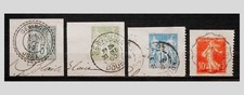 FRANCE - LOT DE 4 FRAGMENTS