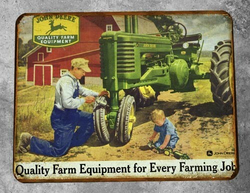 Plaque metal vintage - , tracteur